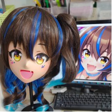 (GLA035)Customize Character'! Female/Girl Resin Full/Half Head With Lock Anime Cosplay Japanese Animego Kigurumi Mask